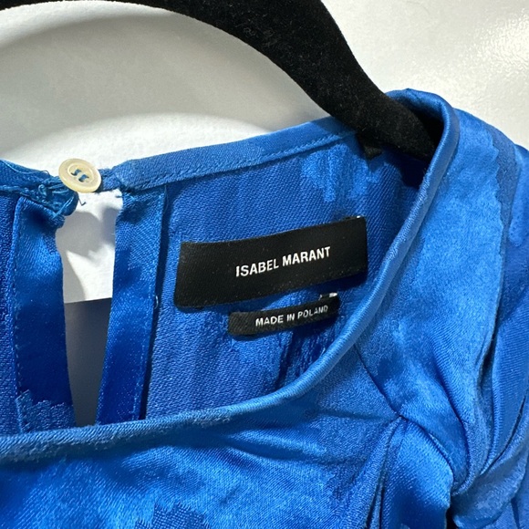 Isabel Marant Blue Silk Wrap Skirt Mini Dress - Picture 4 of 9